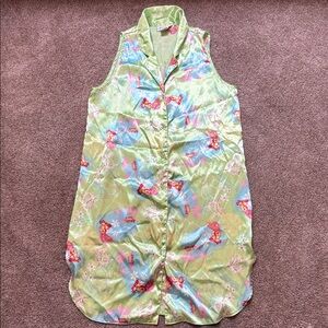 Hawaiian Girl Print Sleeveless Nightgown